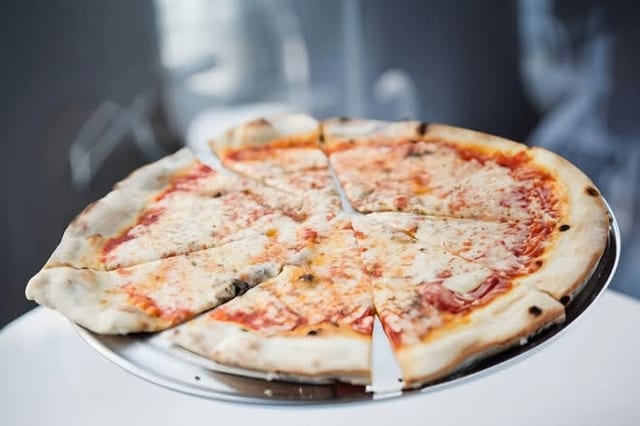 Three Cheese Pizza Slice.