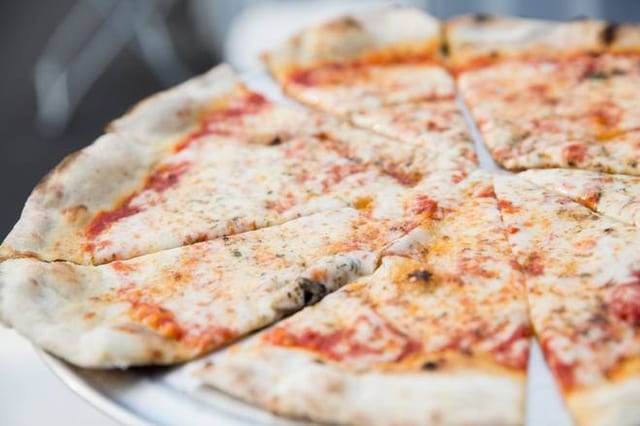 Three Cheese Pizza Slice.